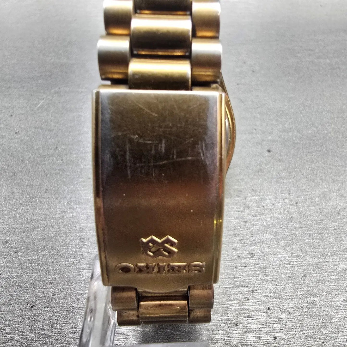 Seiko President Watch Men 36mm Gold Dial Gold Tone Daydate 5Y23-8A69 New Battery7