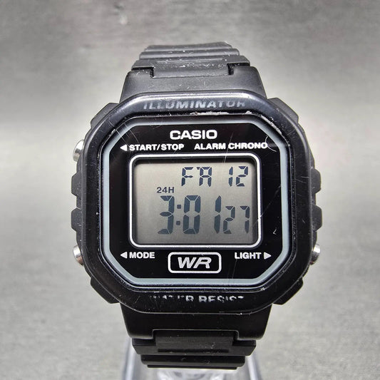 Casio LA-20WH Illuminator Watch Women 30mm Black Alarm Chronograph New Battery0