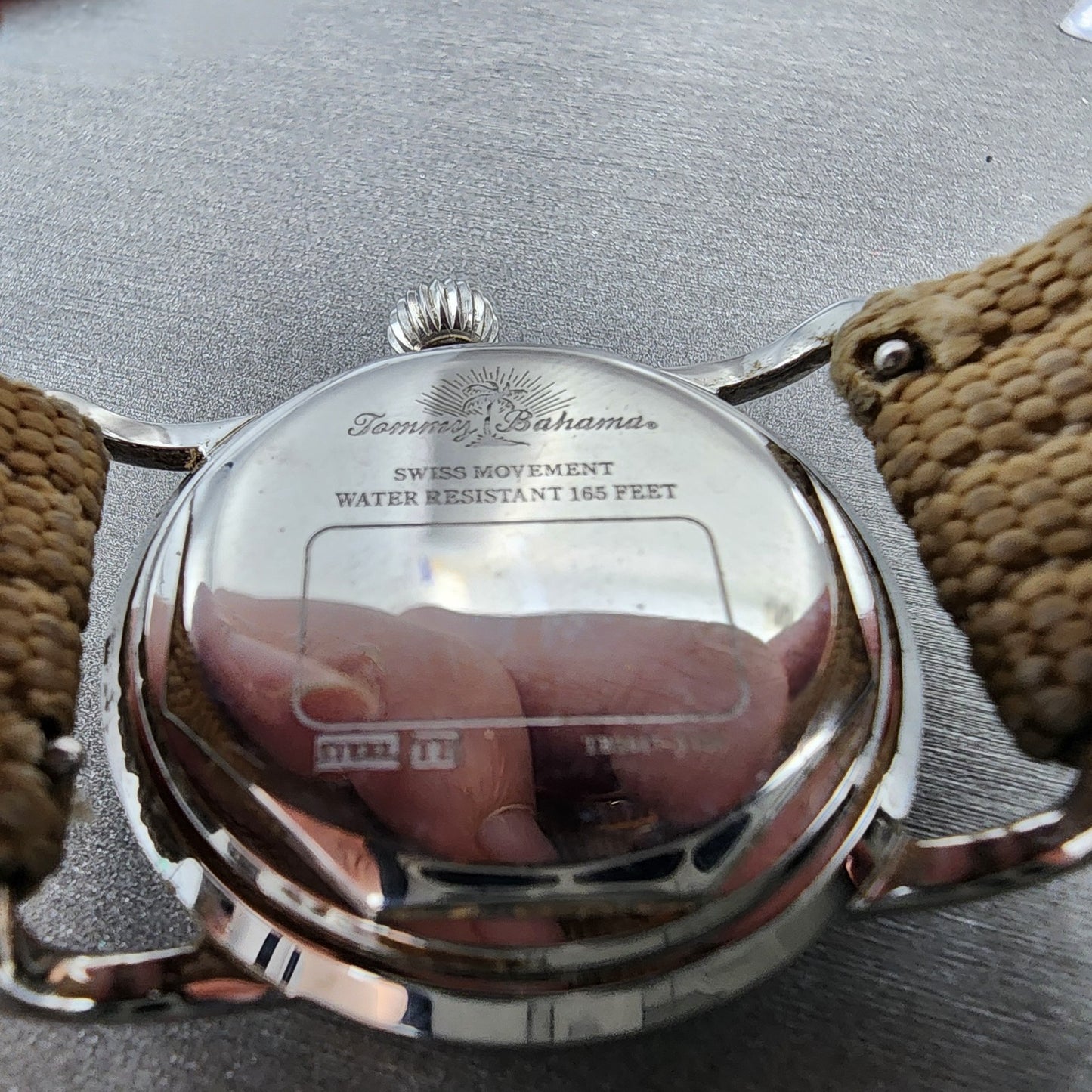 Tommy Bahama Watch Women 33mm Silver Dial Silver Tone Date TB2017 A126 PARTS10
