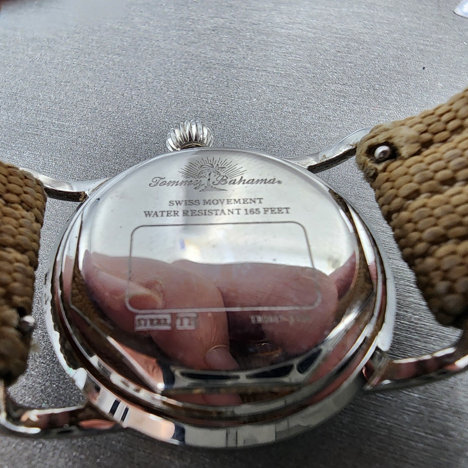 Tommy Bahama Watch Women 33mm Silver Dial Silver Tone Date TB2017 A126 PARTS10