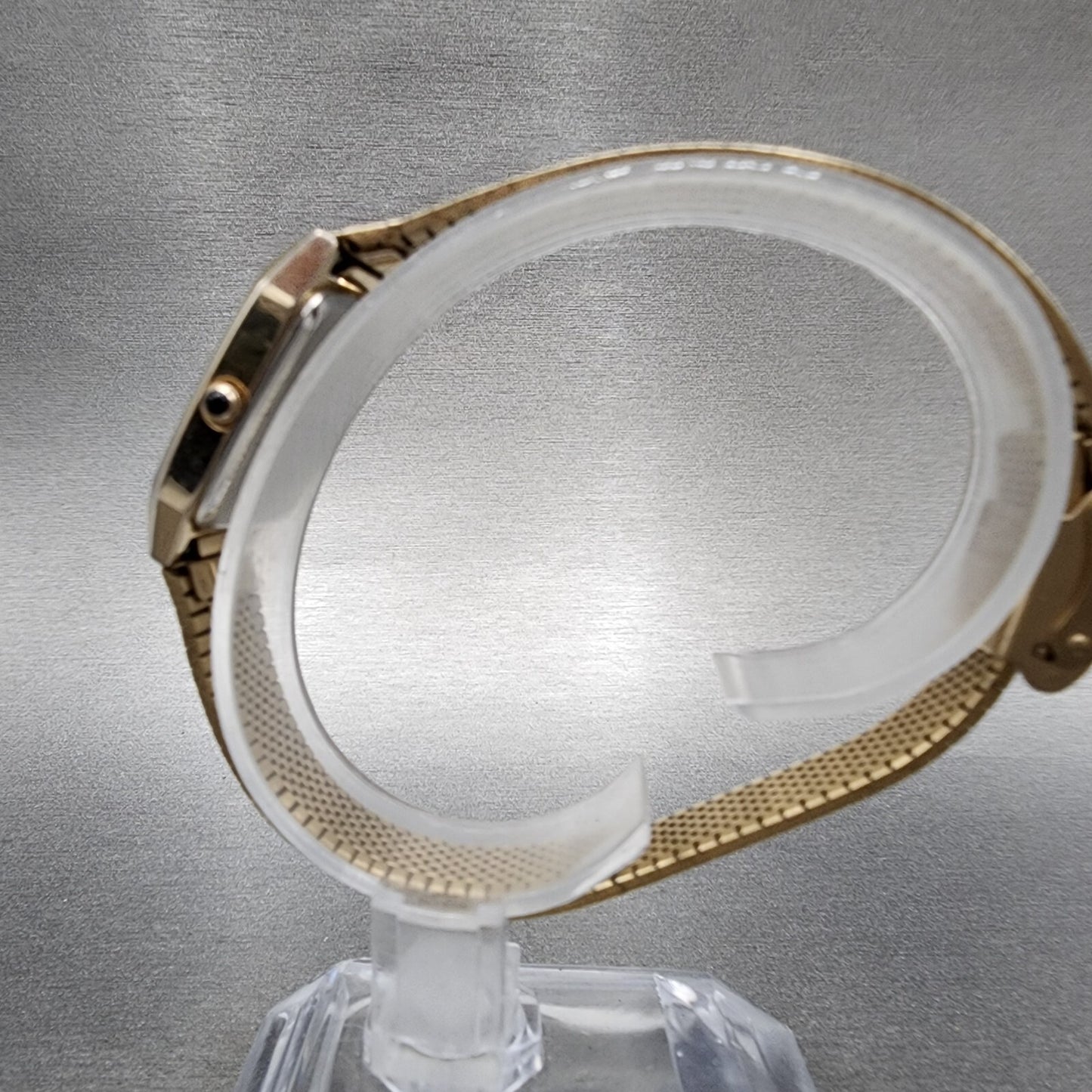 Citizen CQ Tank Watch Women 21mm White Dial Gold Tone Rectangle New Battery