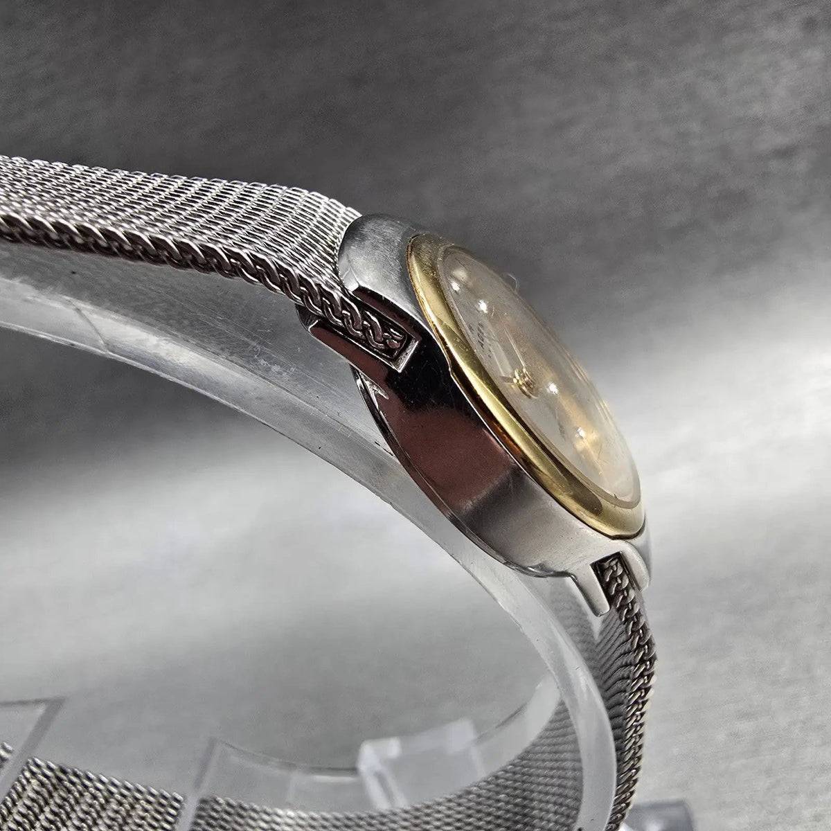 Skagen Watch Women 19mm Silver Dial Two Tone Round 502XSGS New Battery L3