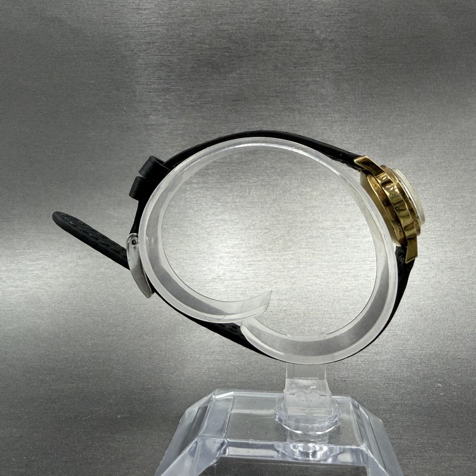 Borel kaleidoscope Watch Women 20mm Black Dial Gold Plated Manual Wind Runs VTG8