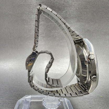 Seiko Digital Watch Men 35mm LCD Silver Tone A1585059 PARTS8
