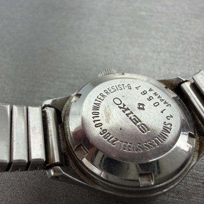 Seiko Automatic Watch Women 24mm Gray Dial Silver Tone Daydate 2706-0110 Runs9