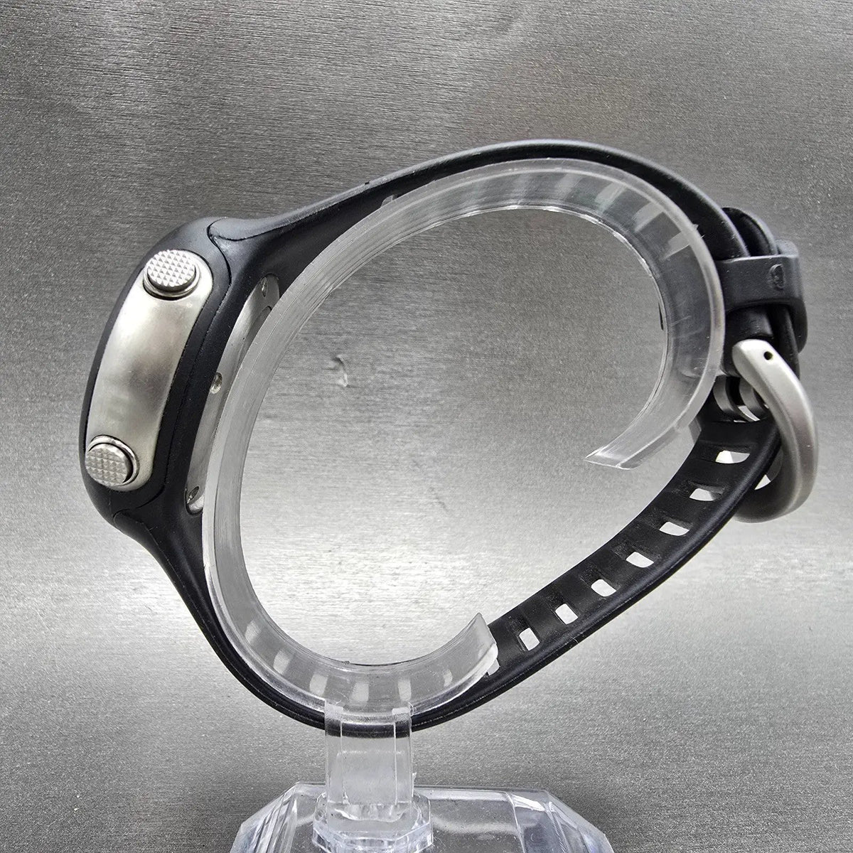 Nike Oregon Digital Watch Men 45mm Black Silver Alarm Chronograph READ! New Batt6
