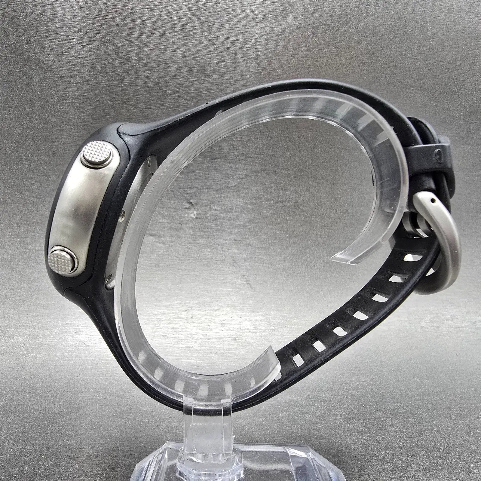 Nike Oregon Digital Watch Men 45mm Black Silver Alarm Chronograph READ! New Batt6
