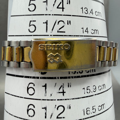 Seiko SQ Watch Women 25mm Silver Dial Two Tone Daydate Round 8523-0059 New Batte10