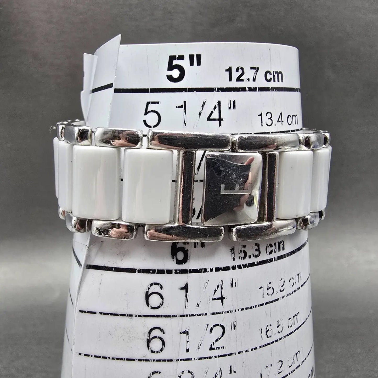 Ecclissi Sterling Silver Watch Women 37mm MOP Dial  Steel Ceramic Round New Batt10