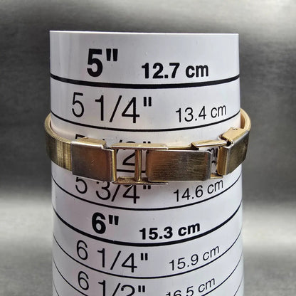 Seiko Watch Women 17mm Gold Dial Gold Tone Oval 5420-0029 New Battery Vintage L9