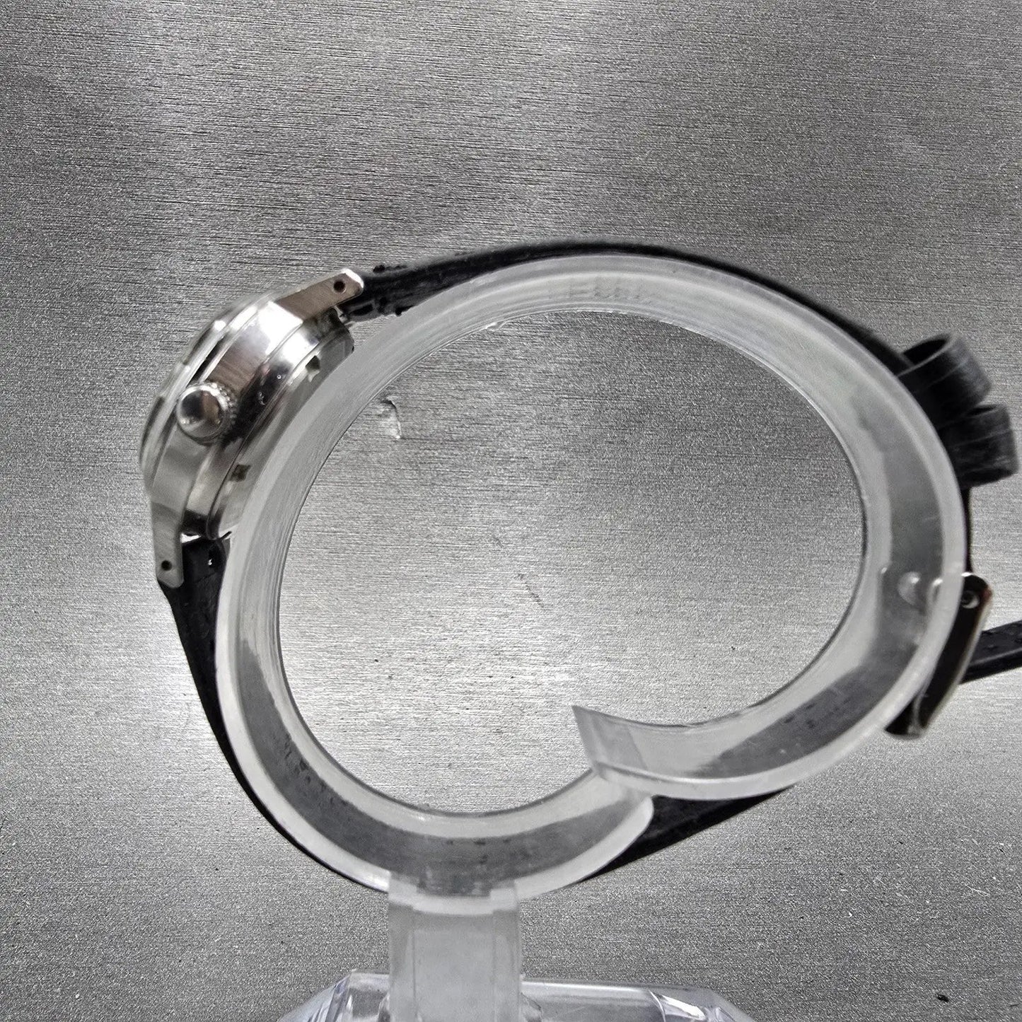 Seiko Automatic Watch Women 24mm Silver Dial Silver Tone Date 2205-0599 Runs VTG6