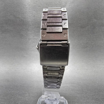 Orient Watch Men 38mm Black Dial Silver Tone Daydate Round 589613-70 READ NewBat7