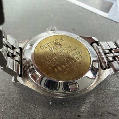 Citizen Automatic Watch Women 26mm Pink Dial Silver Tone Daydate 4-661087 Runs9