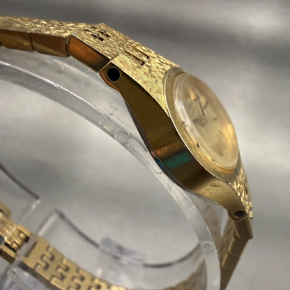 Seiko Watch Women 18mm Gold Dial Gold Tone Oval 2C20-5759 Vintage New Battery3