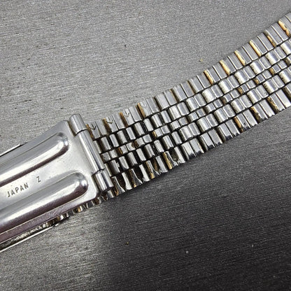 Seiko SQ Bracelet 19mm Stainless Steel Two Tone Tri Folding Clasp READ!!!! Z-06714