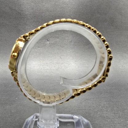 Longines QWR Watch Women 22mm White Dial Gold Tone Date Round New Battery7