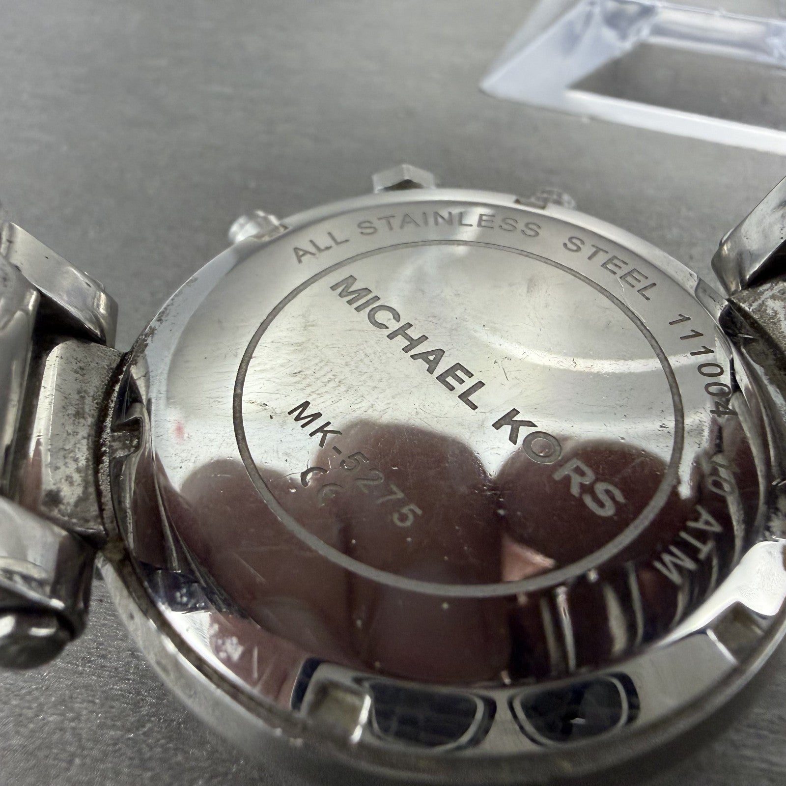 Michael Kors Parker Chronograph Watch Women 39mm White Dial Steel Date New Batt9