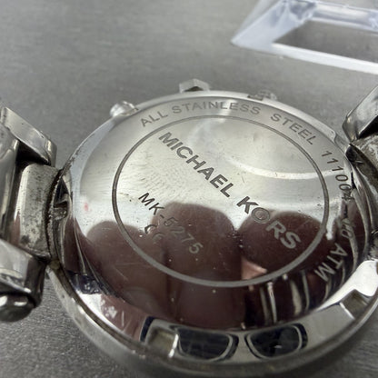 Michael Kors Parker Chronograph Watch Women 39mm White Dial Steel Date New Batt9