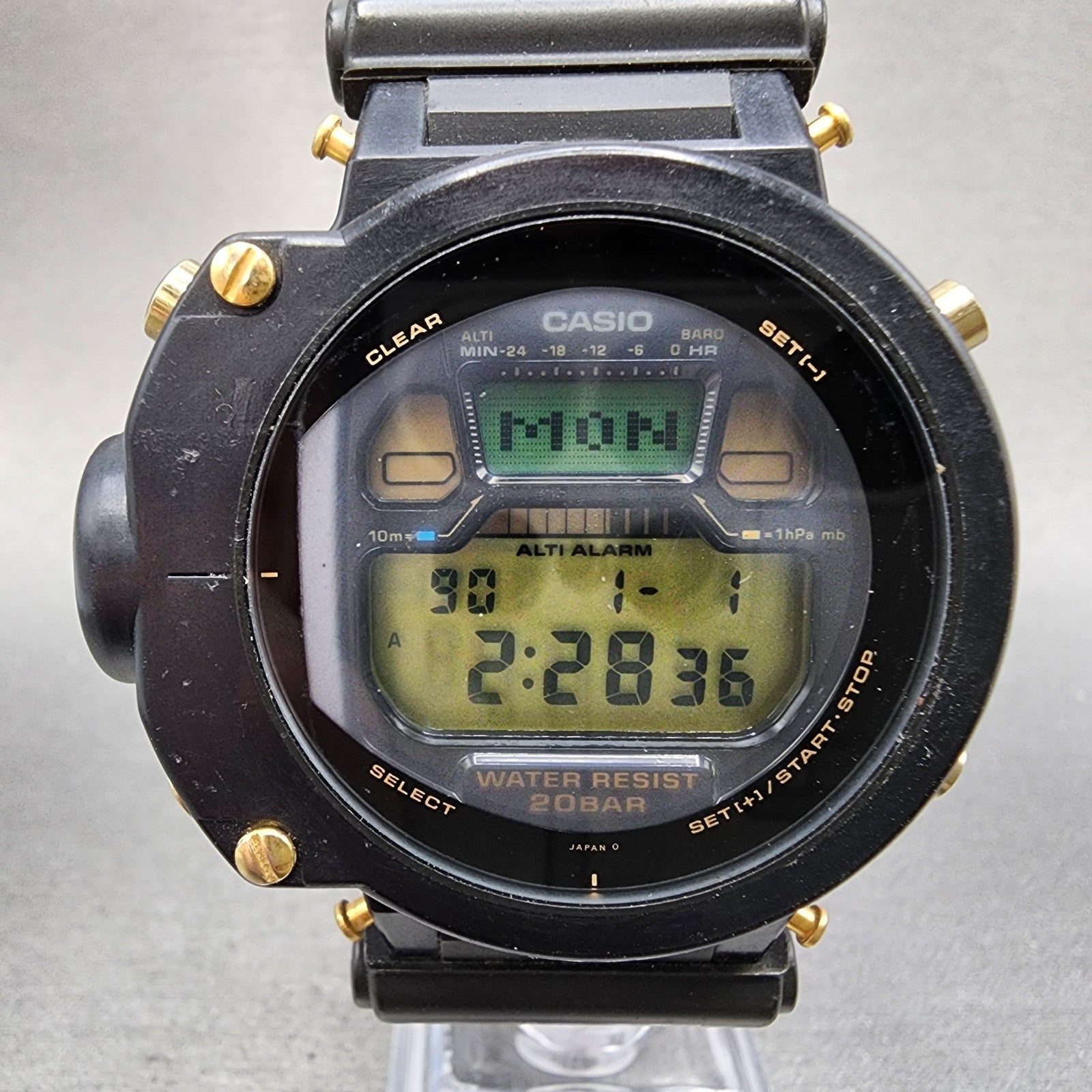 Casio GShock DW6700 Watch Men 46mm Digital Black Tone Alarm Chrono New Battery1