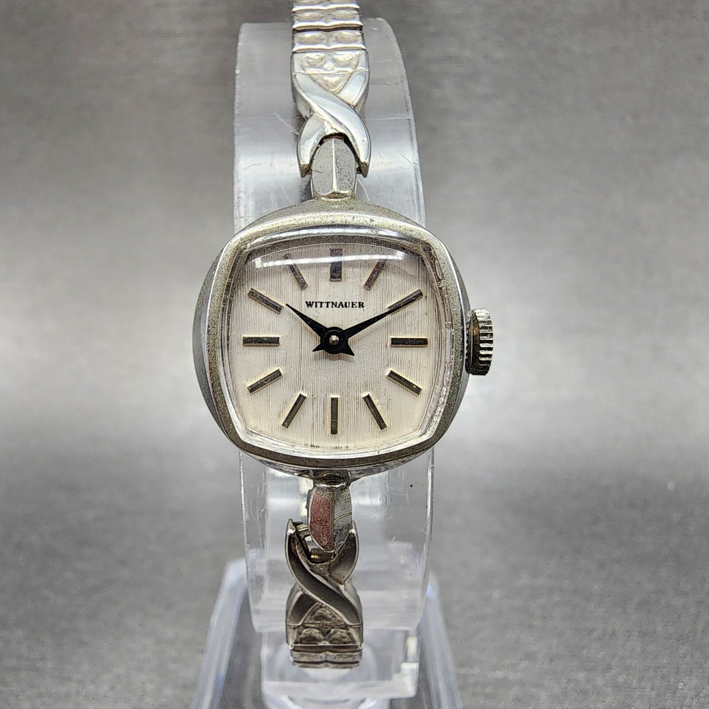 Wittnauer Watch Women 19mm White Dial Steel Round Manual Wind Runs NOS