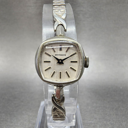 Wittnauer Watch Women 19mm White Dial Steel Round Manual Wind Runs NOS