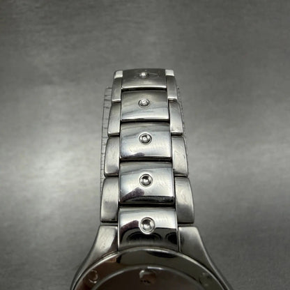 Movado Sports Edition Watch Women 25mm Silver Dial Stainless Steel New BatteryAB4