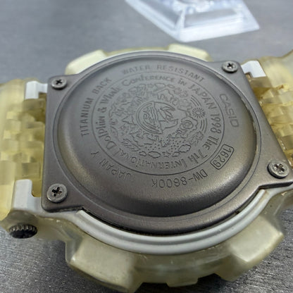 Casio G-Shock DW-8600K Watch Men 47mm Digital Clear Alarm Chrono New Battery ABC9