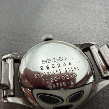 Seiko Watch Women 21mm Silver Dial Silver Tone Round 2220-0020 Manual Runs 4569