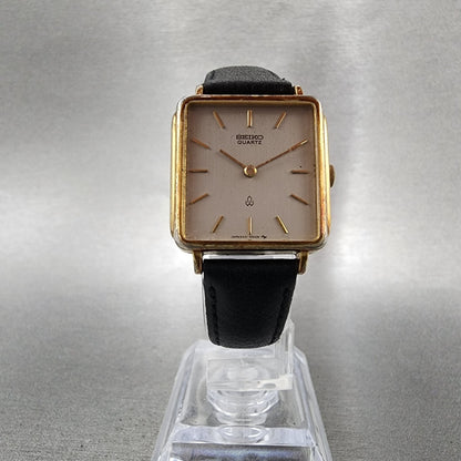 Seiko Watch Women 24mm Gray Dial Gold Tone Rectangle 433350 New Battery5