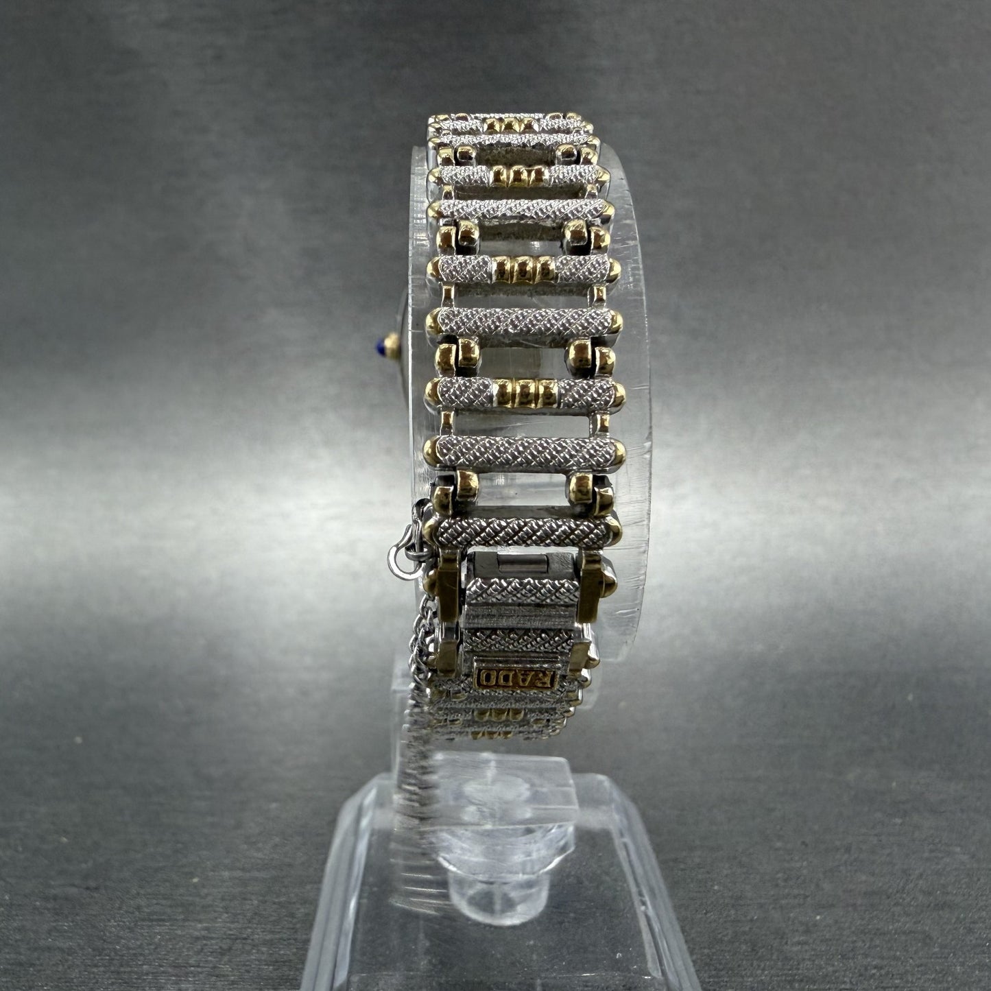 Rado Tank Watch Women 18mm White Dial Two Tone Rectangle 133.9562.2 New Battery8