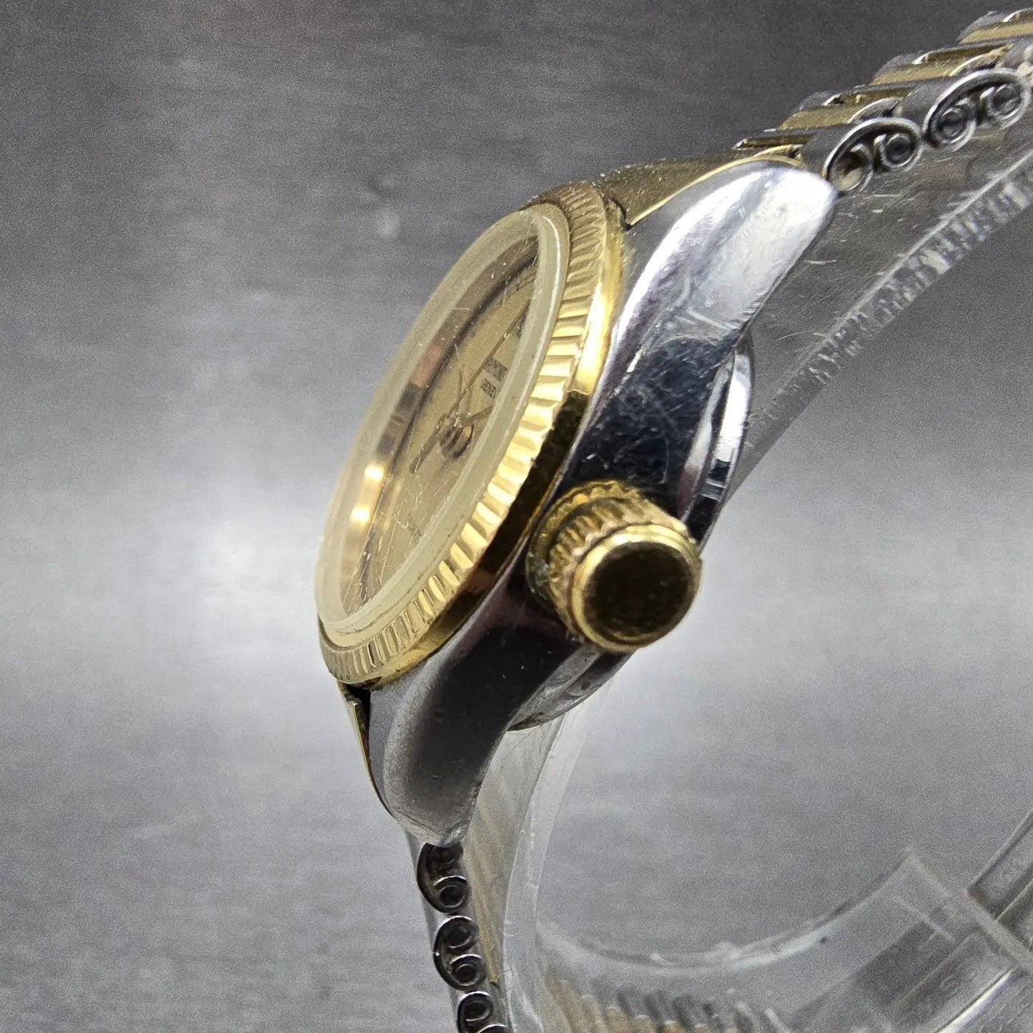 Raymond Weil Watch Women 25mm Champagne Dial Two Tone Date Round 9300 PARTS3