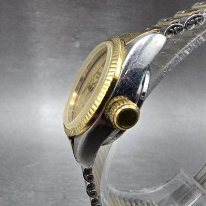Raymond Weil Watch Women 25mm Champagne Dial Two Tone Date Round 9300 PARTS3