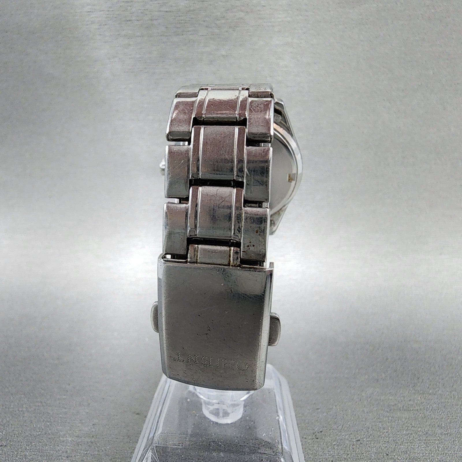 Orient Swimmer Watch Men 36mm White Dial Silver Tone Date Round New Battery ABC7