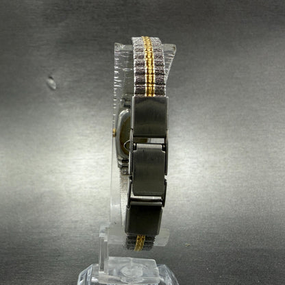 Seiko Tank Watch Women 13mm Gold Dial Gold Tone Rectangle 2E20-6319 New Battery47