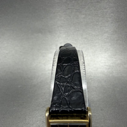 Citizen CQ Tank Watch Women 16mm Black Dial Gold Tone 3220-945174 New Battery GH4