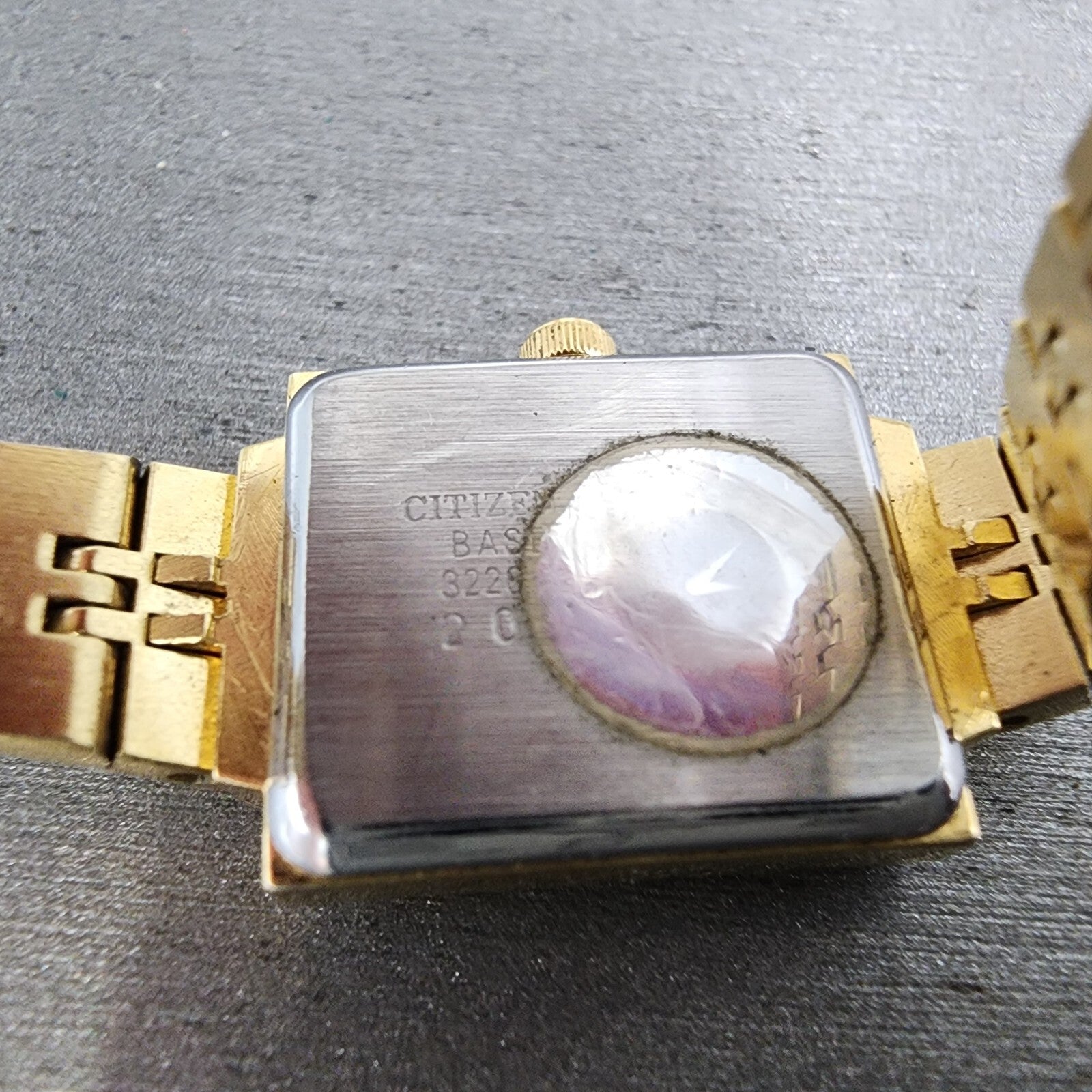Citizen CQ Tank Watch Women 17mm Black Dial Gold Tone Rectangle New Battery9