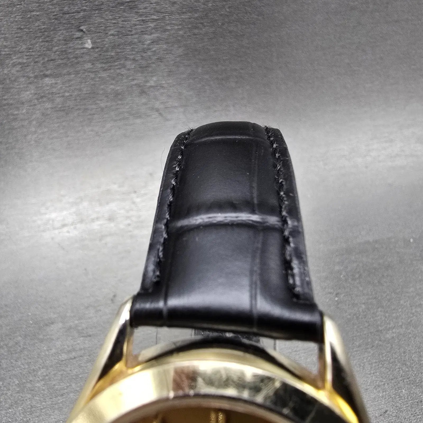 Seiko Solar Watch Men 37mm Champagne Dial Gold Tone Daydate Round V158-0AB0 Runs4