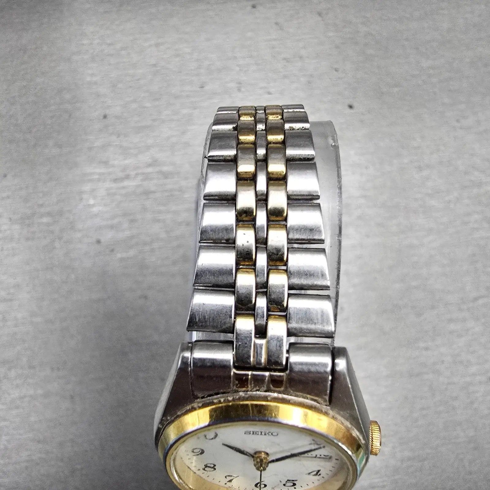 Seiko Watch Women 24mm White Dial Two Tone Daydate Round 7N83-0011 New Battery4