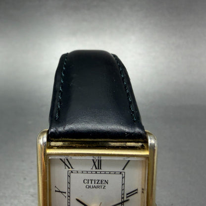 Citizen CQ Tank Watch Men 24mm White Dial Gold Tone Rectangle 6031-S24744 PARTS5