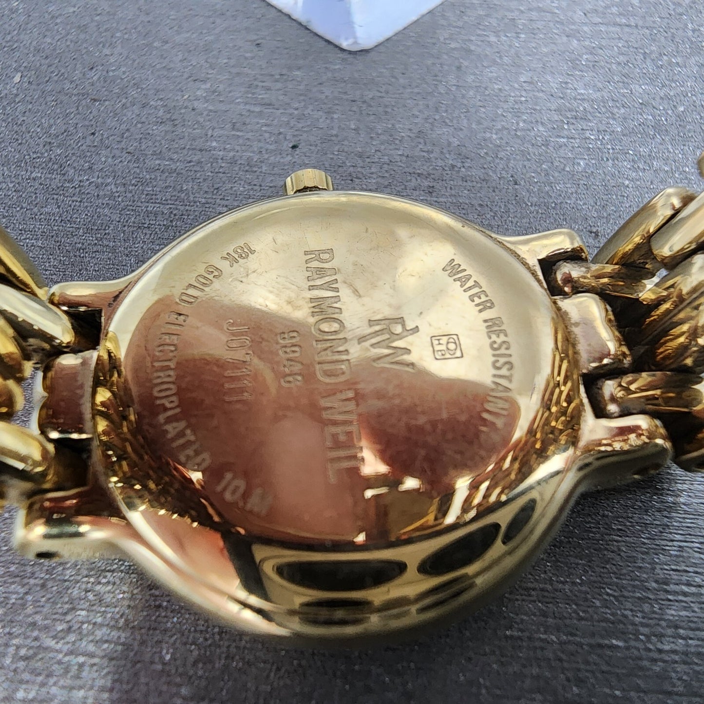 Raymond Weil Watch Women 24mm White Dial Gold Plated Date 9946 PARTS10