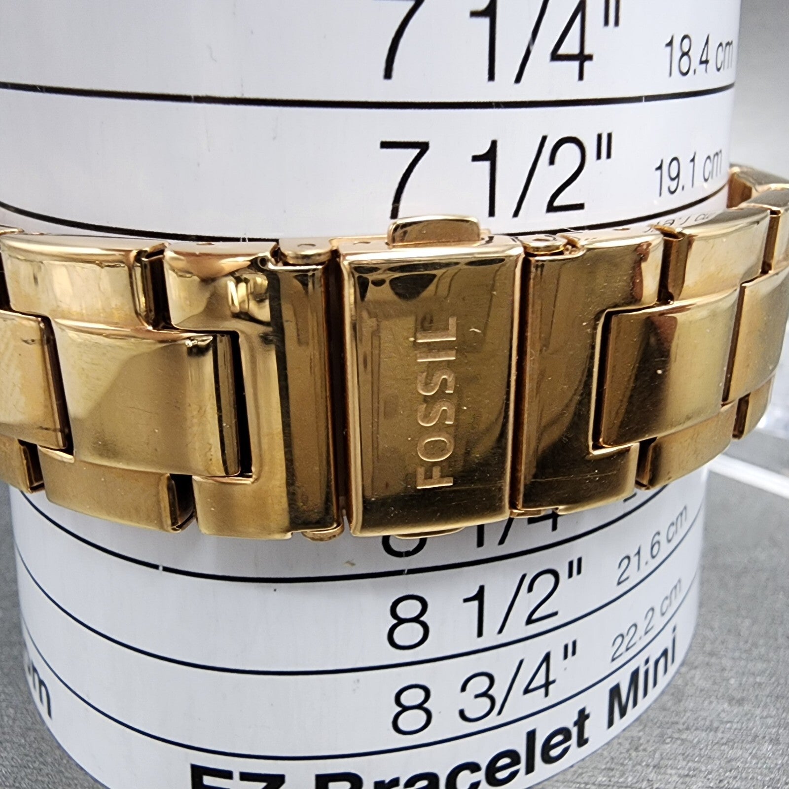 Fossil Stella Watch Women 38mm Rose Dial Rose Gold Tone Daydate Round New Batt10