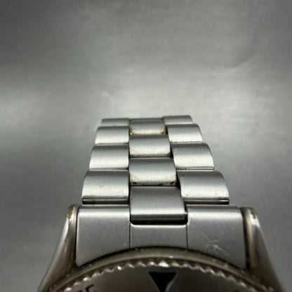 Wenger Sak Watch Men 38mm Black Dial Silver Tone Round Daydate Round PARTS VTG5