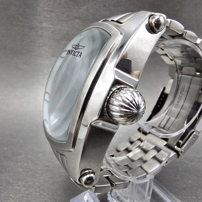 Invicta Lupha Watch Men 48mm Skeleton Dial Silver Tone Manual Wind 1252 Runs2