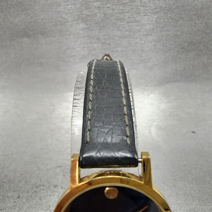 Movado Museum Watch Women 25mm Blue Dial Gold Tone Round 8725832 New Battery4