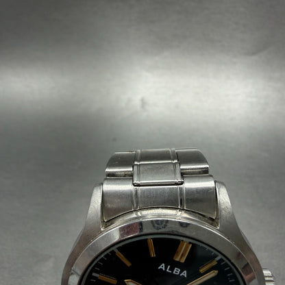 Seiko Alba Watch Men 38mm Blue Dial Silver Tone READ!!!! 7N43-0BA0 New Battery4