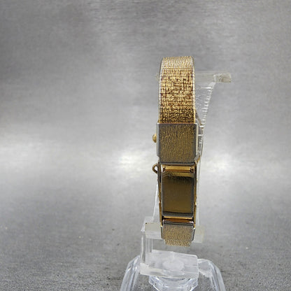 Seiko Tank Watch Women 17mm Brown Dial Gold Tone Rectangle 54205019 New Battery7