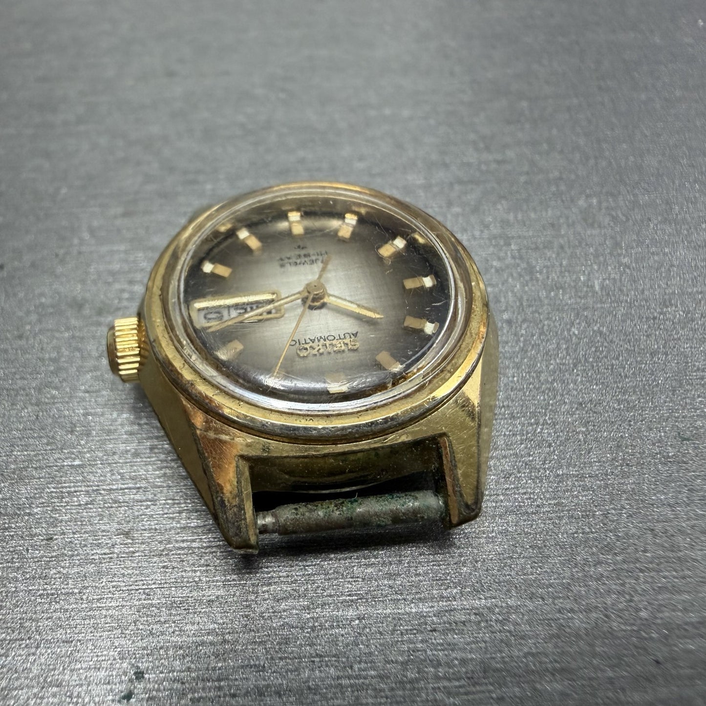 Seiko Automatic Watch Women 25mm Brown Dial Gold Tone Daydate 22060119 PARTS5