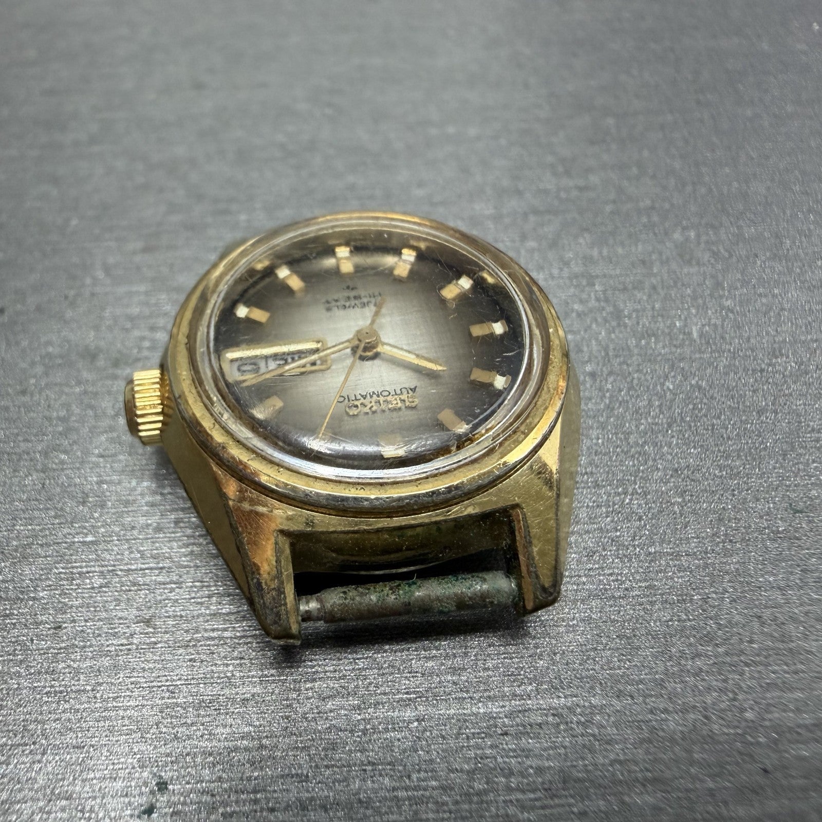 Seiko Automatic Watch Women 25mm Brown Dial Gold Tone Daydate 22060119 PARTS5