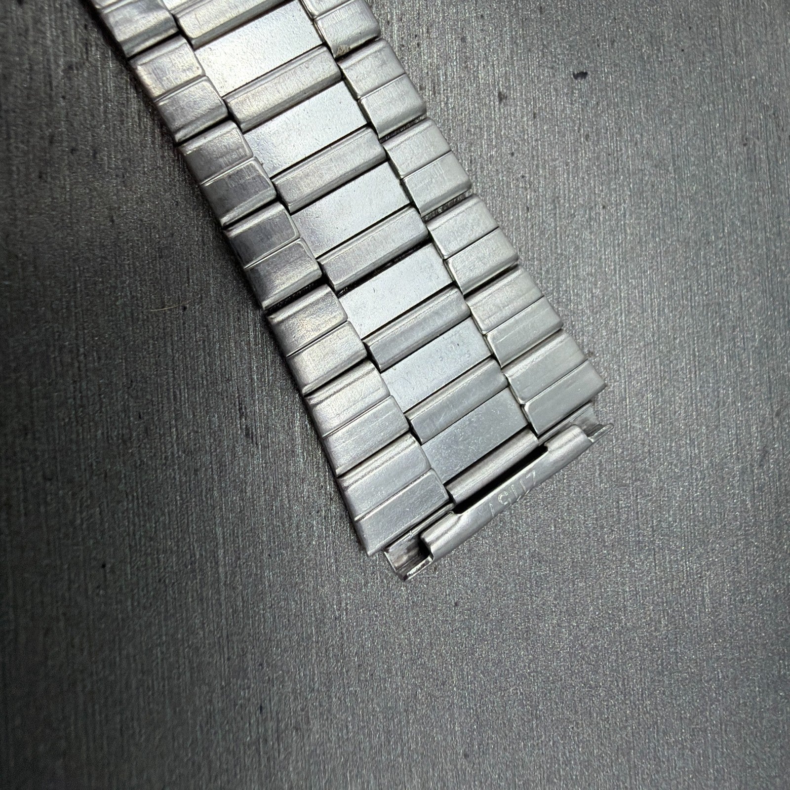 Seiko SQ Bracelet 21mm Stainless Steel Tri Folding Clasp Z1157 Vintage Japan B7