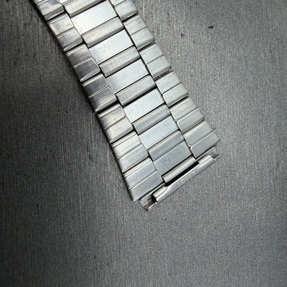 Seiko SQ Bracelet 21mm Stainless Steel Tri Folding Clasp Z1157 Vintage Japan B7